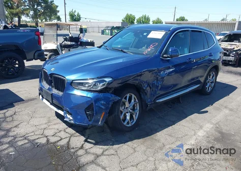2022 BMW X3 xDrive30I из США, поврежденный, VIN 5UX53DP0XN9K12321